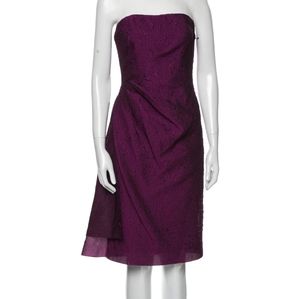 NWT Lela Rose Side Ruched Lace Dress